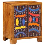 vidaXL Bufetă multicolor 50x35x60 din lemn masiv de salcâm
