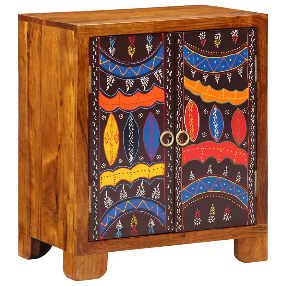vidaXL Bufetă multicolor 50x35x60 din lemn masiv de salcâm
