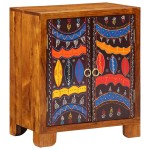vidaXL Bufetă multicolor 50x35x60 din lemn masiv de salcâm