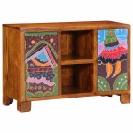 vidaXL Bufetă multicolor 90x35x60 din lemn masiv de salcâm