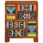 vidaXL Bufetă multicolor 50x35x60 din lemn masiv de salcâm