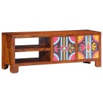 vidaXL Dulap TV multicolor 110x30x40 din lemn masiv de salcam vidaXL Dulap TV multicolor 110x30x40 din lemn masiv de salcam