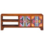 vidaXL Dulap TV multicolor 110x30x40 din lemn masiv de salcam vidaXL Dulap TV multicolor 110x30x40 din lemn masiv de salcam