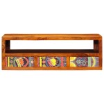 vidaXL Dulap TV de perete multicolor 90x30x30 din lemn masiv de salcam