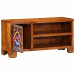 vidaXL Dulap TV multicolor 90x30x45 din lemn masiv de salcam