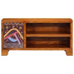 vidaXL Dulap TV multicolor 90x30x45 din lemn masiv de salcam
