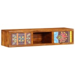 vidaXL Dulap TV de perete multicolor 100x30x22 lemn masiv de salcam