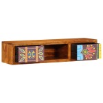 vidaXL Dulap TV de perete multicolor 100x30x22 lemn masiv de salcam