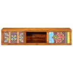 vidaXL Dulap TV de perete multicolor 100x30x22 lemn masiv de salcam