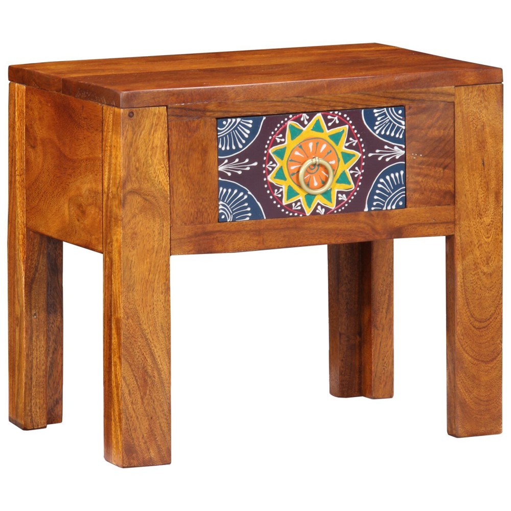 vidaXL Masă laterală Maro 40 x 30 x 36 cm Lemn masiv de acacia