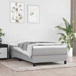 vidaXL Saltea cu arcuri buzunar de copii, gri deschis 80x160 cm textil vidaXL Saltea cu arcuri buzunar de copii, gri deschis 80x160 cm textil