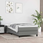 vidaXL Saltea cu arcuri buzunar de copii, gri închis 80x160 cm textil vidaXL Saltea cu arcuri buzunar de copii, gri închis 80x160 cm textil