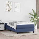 vidaXL Saltea cu arcuri buzunar de copii, albastru 80x160 cm textil vidaXL Saltea cu arcuri buzunar de copii, albastru 80x160 cm textil