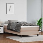 vidaXL Saltea cu arcuri buzunar copii cappuccino 80x160 cm piele eco. vidaXL Saltea cu arcuri buzunar copii cappuccino 80x160 cm piele eco.