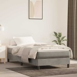 vidaXL Saltea cu arcuri buzunar de copii, gri deschis 80x160cm catifea vidaXL Saltea cu arcuri buzunar de copii, gri deschis 80x160cm catifea