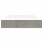 vidaXL Saltea cu arcuri buzunar de copii, gri deschis 80x160cm catifea vidaXL Saltea cu arcuri buzunar de copii, gri deschis 80x160cm catifea
