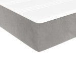 vidaXL Saltea cu arcuri buzunar de copii, gri deschis 80x160cm catifea vidaXL Saltea cu arcuri buzunar de copii, gri deschis 80x160cm catifea