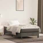 vidaXL Saltea cu arcuri buzunar de copii, gri închis 80x160 cm catifea vidaXL Saltea cu arcuri buzunar de copii, gri închis 80x160 cm catifea