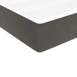 vidaXL Saltea cu arcuri buzunar de copii, gri închis 80x160 cm catifea vidaXL Saltea cu arcuri buzunar de copii, gri închis 80x160 cm catifea