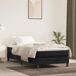 vidaXL Saltea cu arcuri buzunar de copii, negru 80x160 cm catifea vidaXL Saltea cu arcuri buzunar de copii, negru 80x160 cm catifea