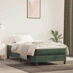 vidaXL Saltea cu arcuri buzunar copii, verde închis 80x160 cm catifea vidaXL Saltea cu arcuri buzunar copii, verde închis 80x160 cm catifea