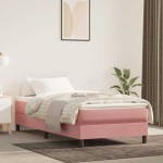 vidaXL Saltea cu arcuri buzunar de copii, roz 80x160 cm catifea vidaXL Saltea cu arcuri buzunar de copii, roz 80x160 cm catifea