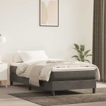 vidaXL Saltea de pat cu arcuri, gri închis, 80x210x20 cm, catifea vidaXL Saltea de pat cu arcuri, gri închis, 80x210x20 cm, catifea
