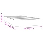 vidaXL Saltea de pat cu arcuri, albastru închis, 80x210x20 cm, catifea vidaXL Saltea de pat cu arcuri, albastru închis, 80x210x20 cm, catifea