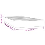vidaXL Saltea de pat cu arcuri, roz, 80x210x20 cm, catifea