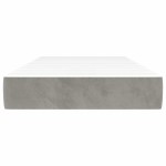 vidaXL Saltea de pat cu arcuri, gri deschis, 90x210x20 cm, catifea vidaXL Saltea de pat cu arcuri, gri deschis, 90x210x20 cm, catifea