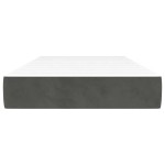vidaXL Saltea de pat cu arcuri, gri închis, 90x210x20 cm, catifea vidaXL Saltea de pat cu arcuri, gri închis, 90x210x20 cm, catifea