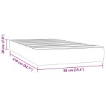 vidaXL Saltea de pat cu arcuri, albastru închis, 90x210x20 cm, catifea vidaXL Saltea de pat cu arcuri, albastru închis, 90x210x20 cm, catifea