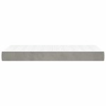vidaXL Saltea de pat cu arcuri, gri deschis, 100x210x20 cm, catifea vidaXL Saltea de pat cu arcuri, gri deschis, 100x210x20 cm, catifea