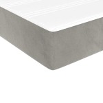vidaXL Saltea de pat cu arcuri, gri deschis, 100x210x20 cm, catifea vidaXL Saltea de pat cu arcuri, gri deschis, 100x210x20 cm, catifea