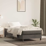 vidaXL Saltea de pat cu arcuri, gri închis, 100x210x20 cm, catifea vidaXL Saltea de pat cu arcuri, gri închis, 100x210x20 cm, catifea