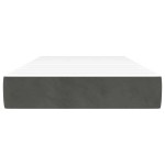 vidaXL Saltea de pat cu arcuri, gri închis, 100x210x20 cm, catifea vidaXL Saltea de pat cu arcuri, gri închis, 100x210x20 cm, catifea