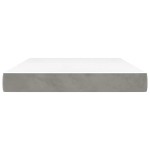 vidaXL Saltea de pat cu arcuri, gri deschis, 120x210x20 cm, catifea vidaXL Saltea de pat cu arcuri, gri deschis, 120x210x20 cm, catifea