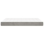 vidaXL Saltea de pat cu arcuri, gri deschis, 120x210x20 cm, catifea vidaXL Saltea de pat cu arcuri, gri deschis, 120x210x20 cm, catifea
