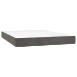 vidaXL Saltea de pat cu arcuri, gri închis, 120x210x20 cm, catifea
