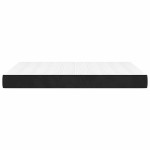 vidaXL Saltea de pat cu arcuri, negru, 120x210x20 cm, catifea