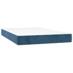 vidaXL Saltea pat cu arcuri, albastru închis, 120x210x20 cm, catifea vidaXL Saltea pat cu arcuri, albastru închis, 120x210x20 cm, catifea