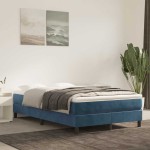 vidaXL Saltea pat cu arcuri, albastru închis, 120x210x20 cm, catifea vidaXL Saltea pat cu arcuri, albastru închis, 120x210x20 cm, catifea