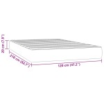 vidaXL Saltea pat cu arcuri, albastru închis, 120x210x20 cm, catifea vidaXL Saltea pat cu arcuri, albastru închis, 120x210x20 cm, catifea
