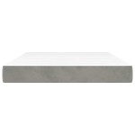 vidaXL Saltea de pat cu arcuri, gri deschis, 140x210x20 cm, catifea vidaXL Saltea de pat cu arcuri, gri deschis, 140x210x20 cm, catifea