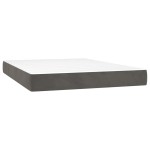 vidaXL Saltea de pat cu arcuri, gri închis, 140x210x20 cm, catifea vidaXL Saltea de pat cu arcuri, gri închis, 140x210x20 cm, catifea