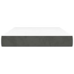 vidaXL Saltea de pat cu arcuri, gri închis, 140x210x20 cm, catifea vidaXL Saltea de pat cu arcuri, gri închis, 140x210x20 cm, catifea