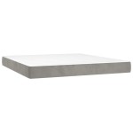 vidaXL Saltea de pat cu arcuri, gri deschis, 160x210x20 cm, catifea vidaXL Saltea de pat cu arcuri, gri deschis, 160x210x20 cm, catifea