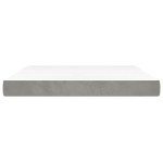 vidaXL Saltea de pat cu arcuri, gri deschis, 160x210x20 cm, catifea vidaXL Saltea de pat cu arcuri, gri deschis, 160x210x20 cm, catifea