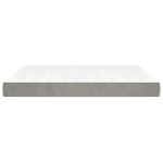 vidaXL Saltea de pat cu arcuri, gri deschis, 160x210x20 cm, catifea vidaXL Saltea de pat cu arcuri, gri deschis, 160x210x20 cm, catifea
