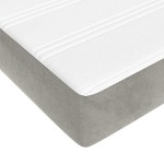 vidaXL Saltea de pat cu arcuri, gri deschis, 160x210x20 cm, catifea vidaXL Saltea de pat cu arcuri, gri deschis, 160x210x20 cm, catifea